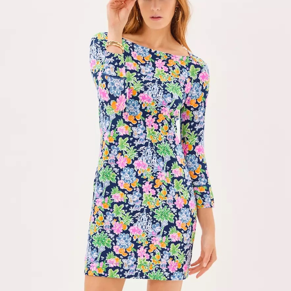 NWT Lilly Pulitzer DISNEY Sophie Dress Women's XXL 3/4-Sleeve Mickey Minnie